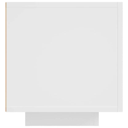 TV-Møbel Hvit TV-benk med LED-lys 160x35x40 cm