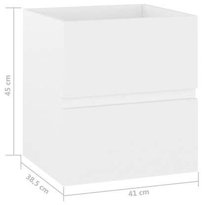 Baderomsservantskap hvit 41x38,5x45 cm konstruert tre