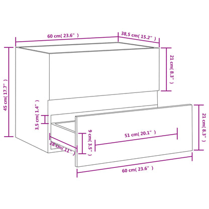 Baderomsservantskap hvit 60x38,5x45 cm sponplate