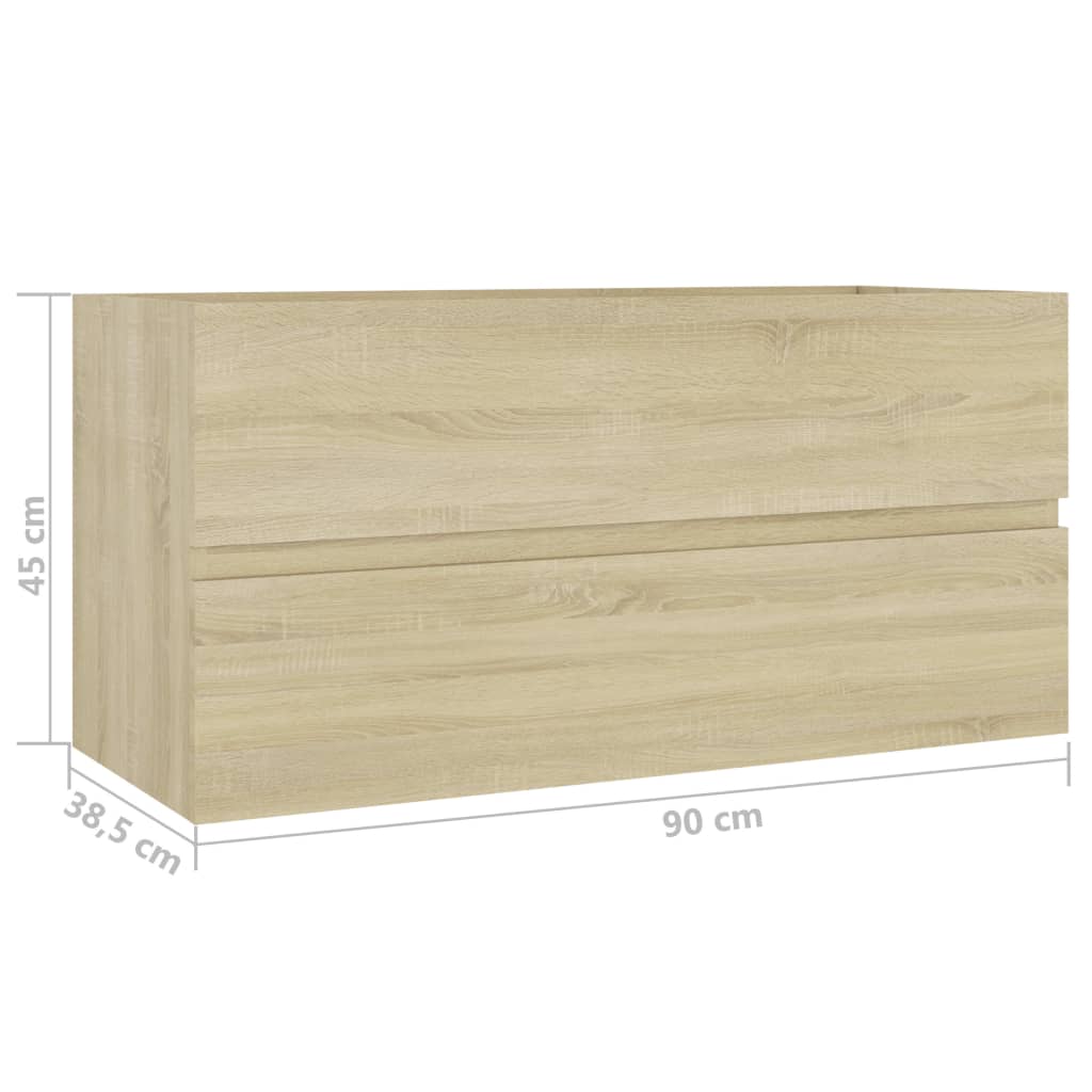 Baderomsservantskap sonoma eik 90x38,5x45 cm sponplate