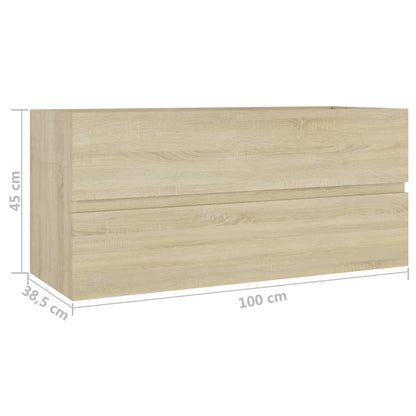 Baderomsservantskap sonoma eik 100x38,5x45 cm sponplate