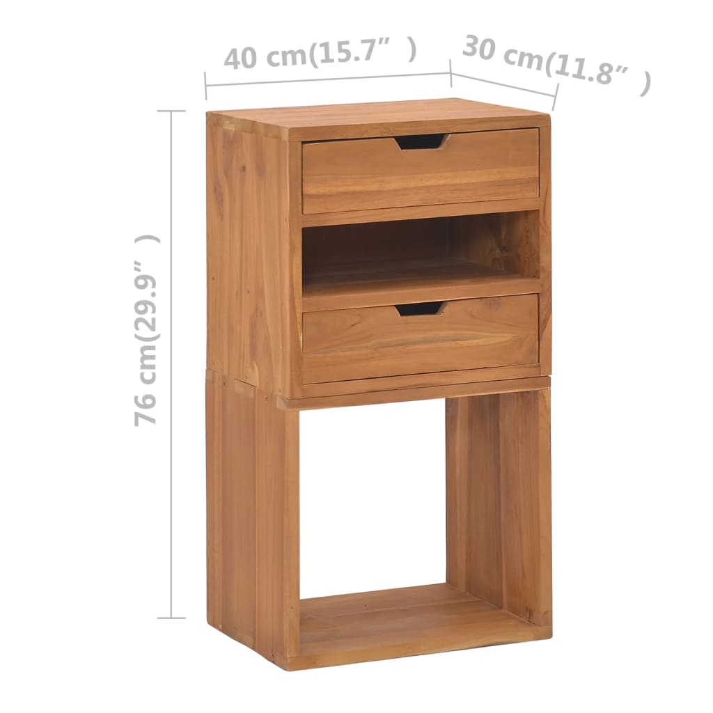 Skap Oppbevaringsskap 40x30x76 cm heltre teak