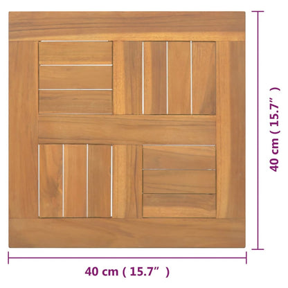 Bordplate Firkantet 40x40x2,5 cm heltre teak