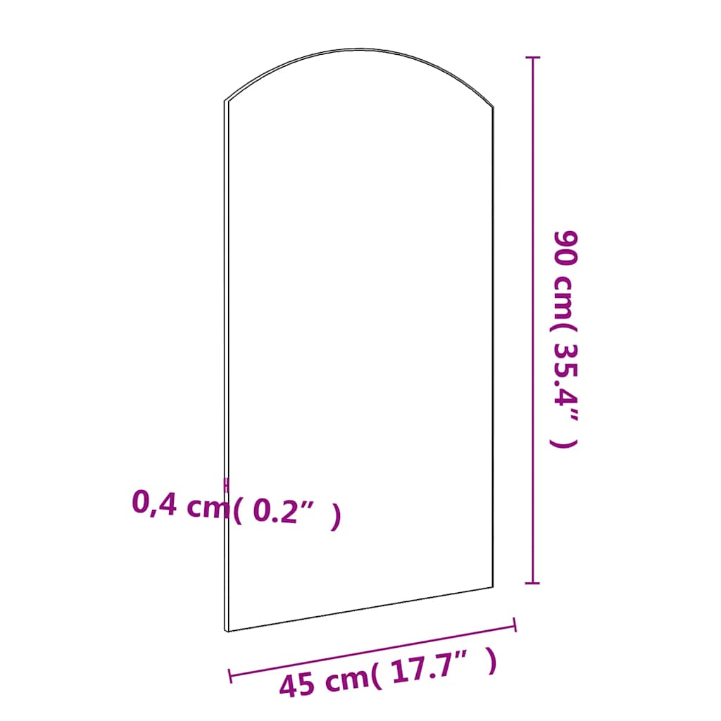 Veggspeil 90x45 cm glass