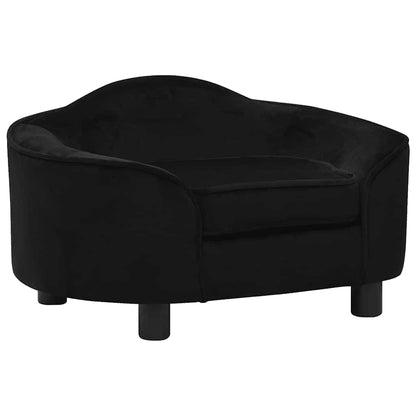 Hundeseng Hundesofa Svart 67x47x36 cm plysj
