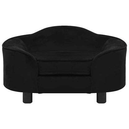 Hundeseng Hundesofa Svart 67x47x36 cm plysj