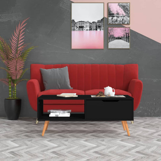 Salongbord Sofabord Svart 100x49,5x43 cm