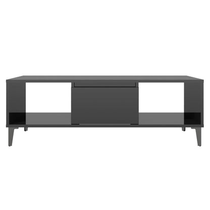 Salongbord Sofabord Høyglans Svart 103,5x60x35 cm