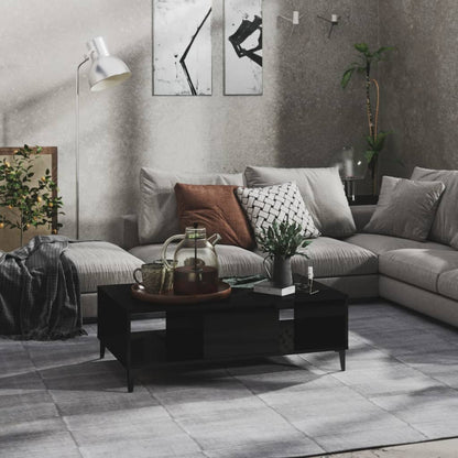 Salongbord Sofabord Høyglans Svart 103,5x60x35 cm