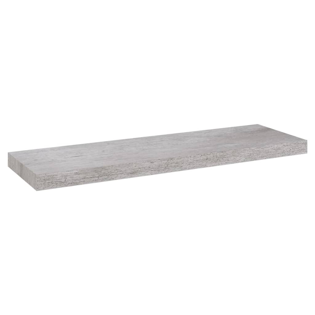 Vegghylle Flytende betonggrå 80x23,5x3,8 cm MDF