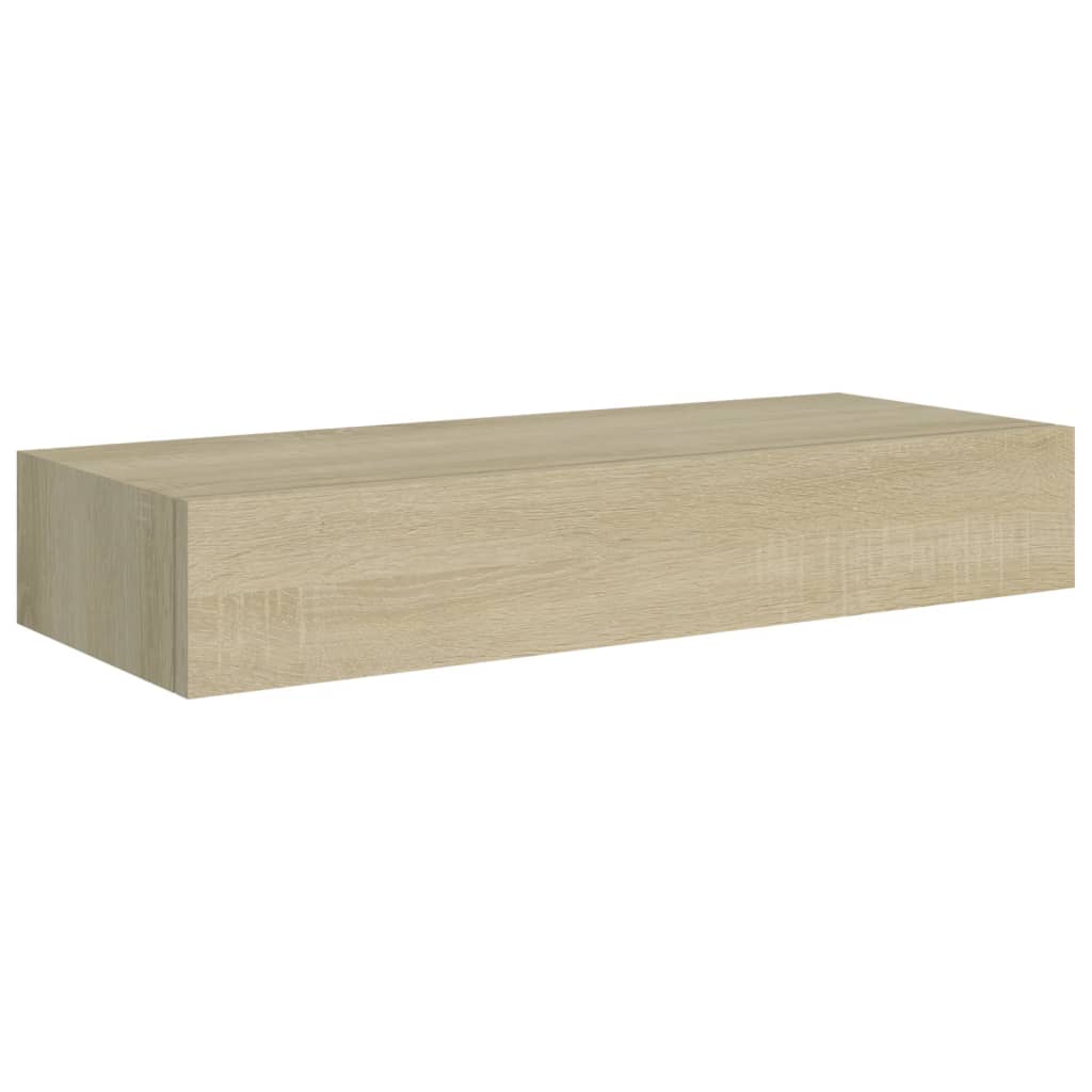 Vegghylle Brun Eik skuffehylle 60x23,5x10 cm MDF
