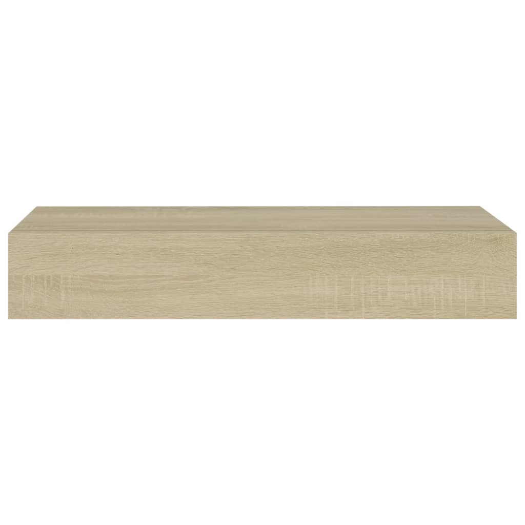 Vegghylle Brun Eik skuffehylle 60x23,5x10 cm MDF