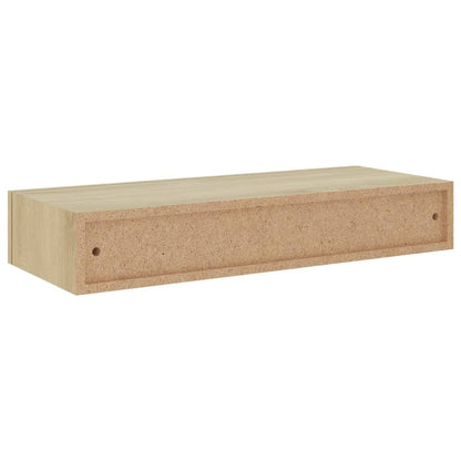 Vegghylle Brun Eik skuffehylle 60x23,5x10 cm MDF