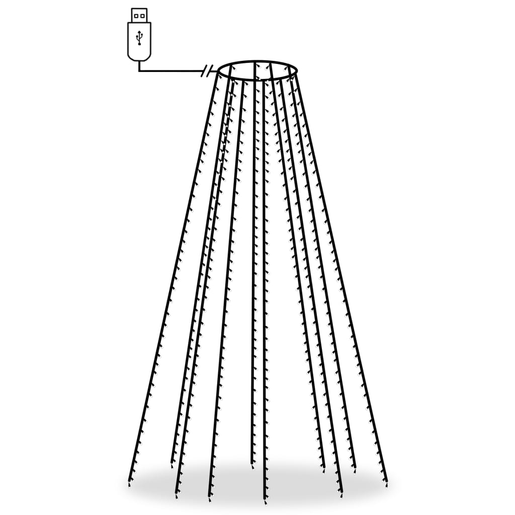 Innendørs julepynt Nettlys for juletre med 400 LED kaldhvit 400 cm