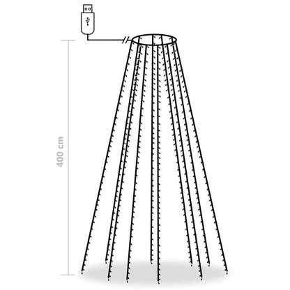 Innendørs julepynt Nettlys for juletre med 400 LED kaldhvit 400 cm