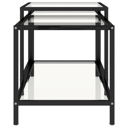 Salongbord Sofabord DIV. 2 stk herdet glass gjennomsiktig