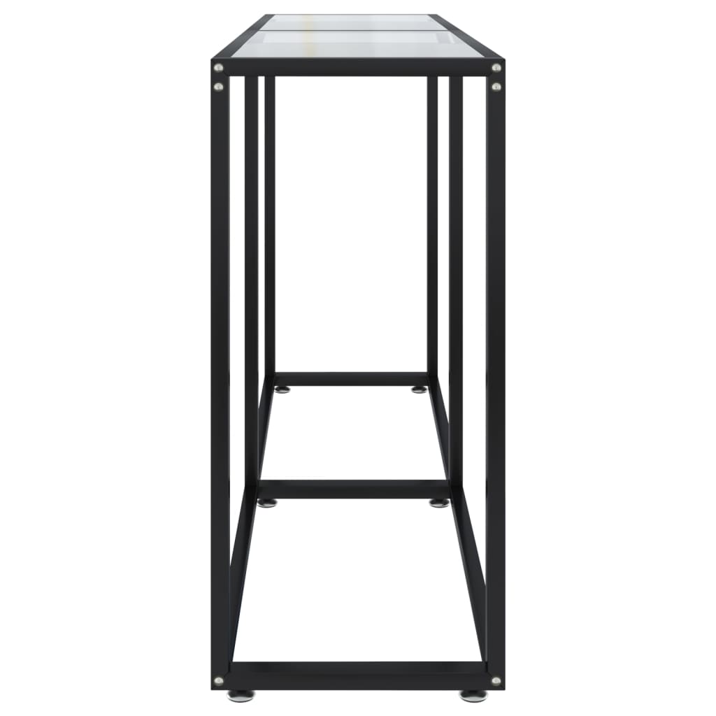 Avlastningsbord Konsollbord DIV. gjennomsiktig 140x35x75,5 cm herdet glass