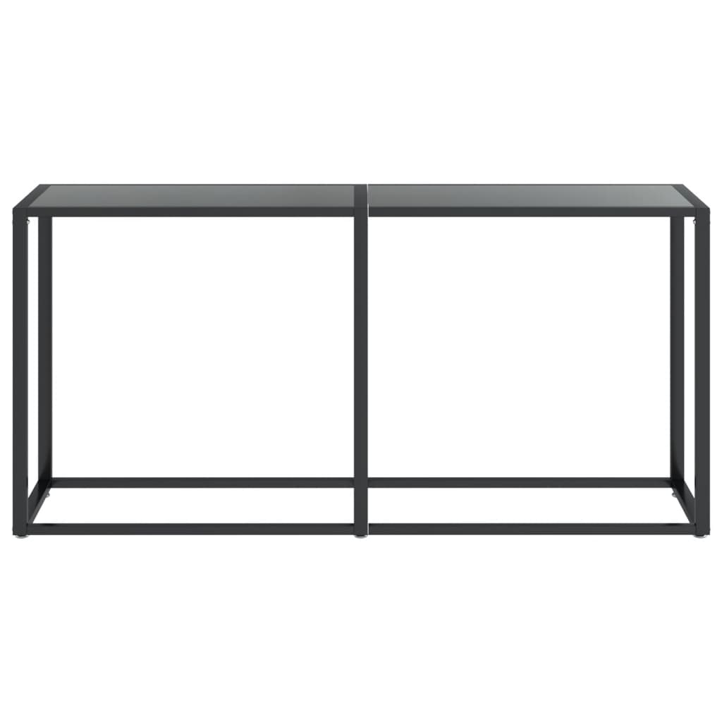 Avlastningsbord Konsollbord Svart 160x35x75,5 cm herdet glass