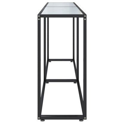 Avlastningsbord Konsollbord DIV. Hvit marmor 180x35x75,5 cm herdet glass