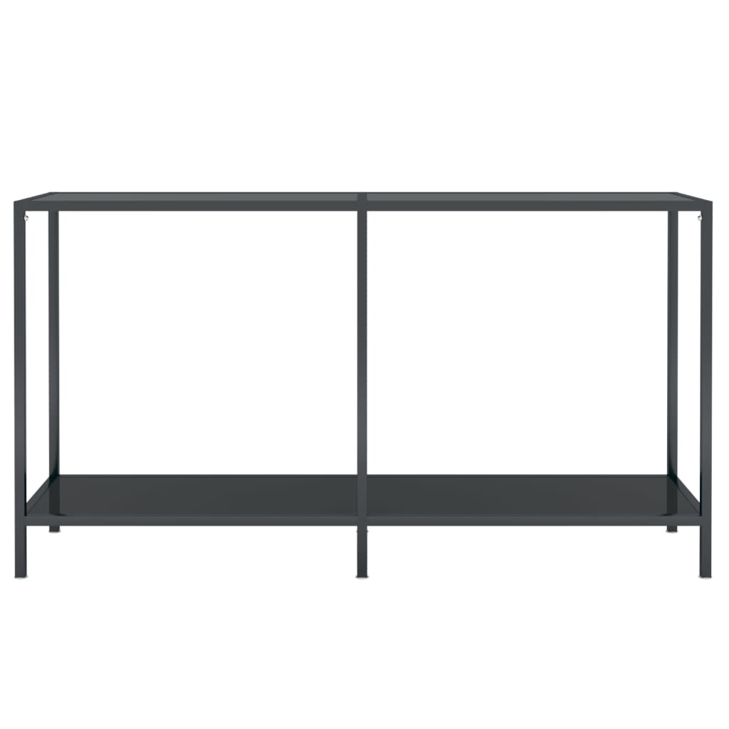 Avlastningsbord Konsollbord Svart 140x35x75,5 cm herdet glass