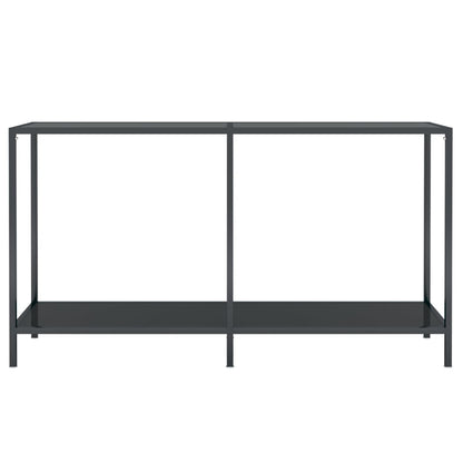 Avlastningsbord Konsollbord Svart 140x35x75,5 cm herdet glass