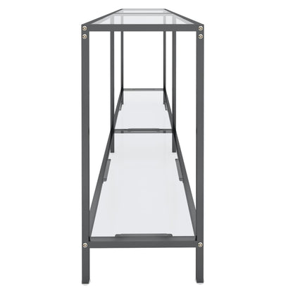 Avlastningsbord Konsollbord DIV. gjennomsiktig 160x35x75,5 cm herdet glass