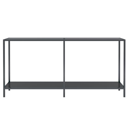 Avlastningsbord Konsollbord Svart 160x35x75,5 cm herdet glass