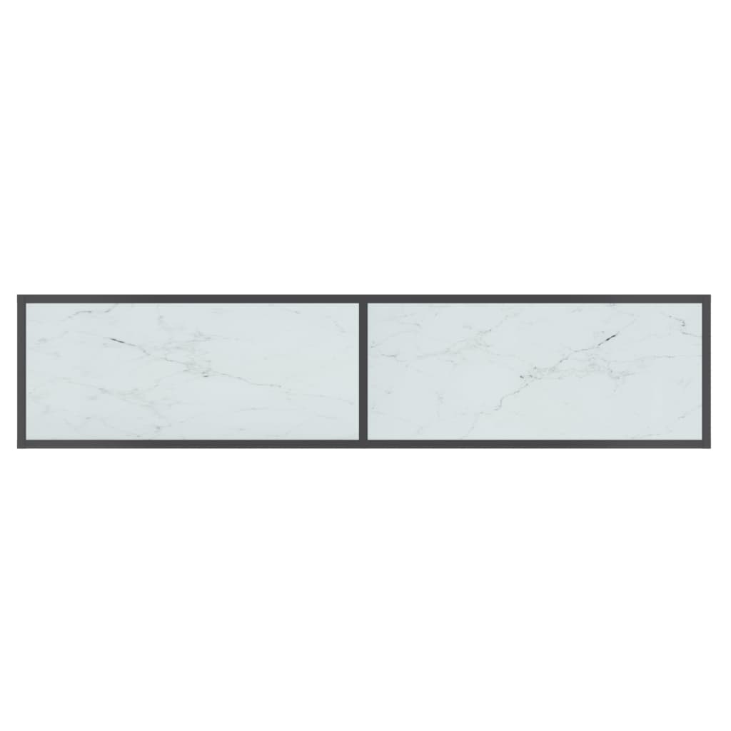 Avlastningsbord Konsollbord Hvit 160x35x75,5 cm herdet glass