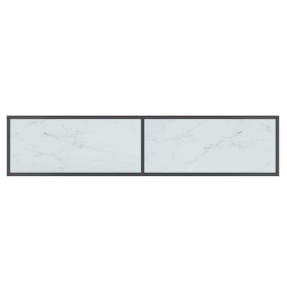 Avlastningsbord Konsollbord Hvit 160x35x75,5 cm herdet glass