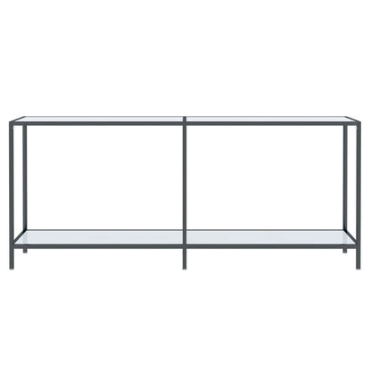 Avlastningsbord Konsollbord Hvit 180x35x75,5 cm herdet glass
