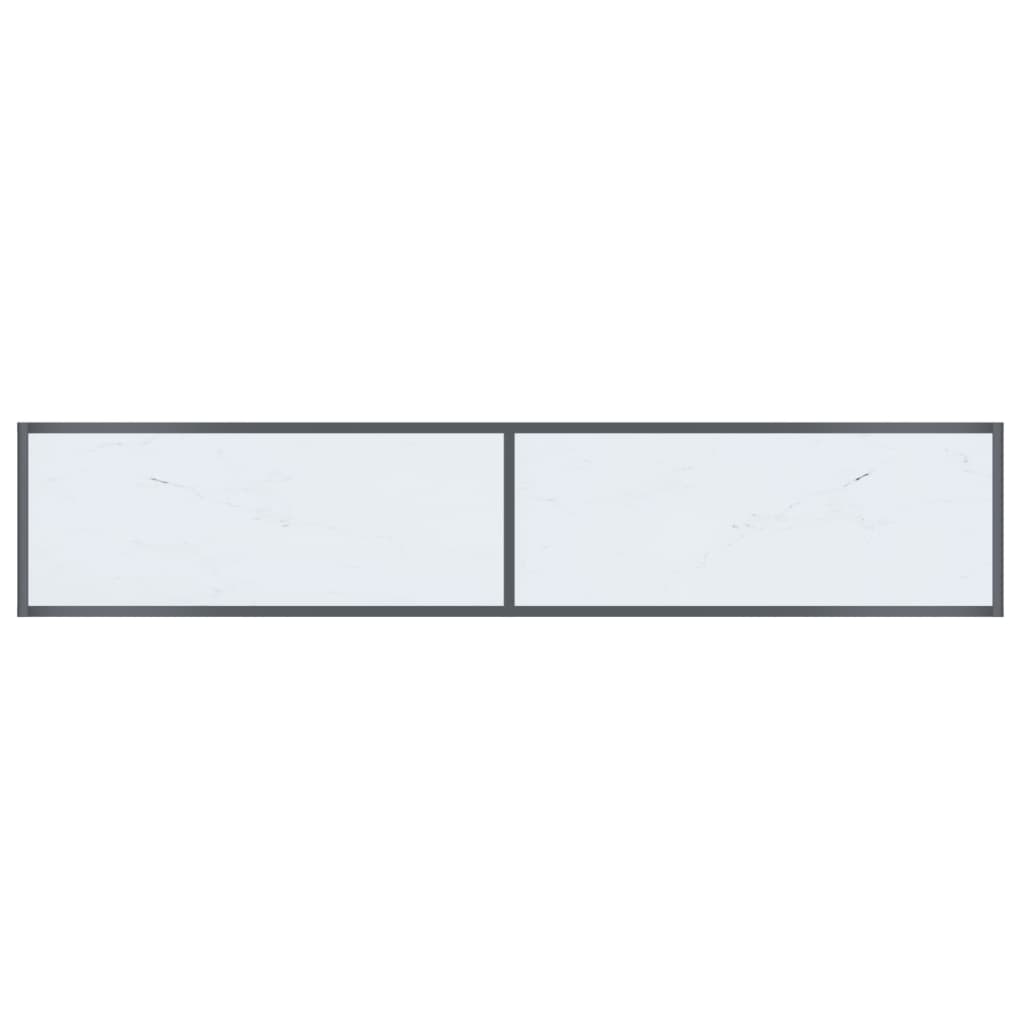 Avlastningsbord Konsollbord Hvit 180x35x75,5 cm herdet glass