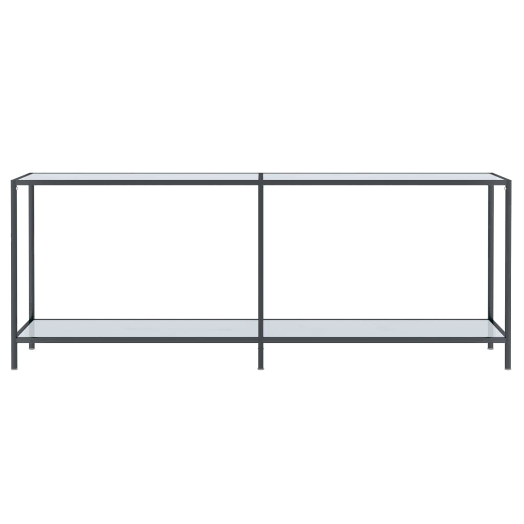 Avlastningsbord Konsollbord Hvit 200x35x75,5 cm herdet glass