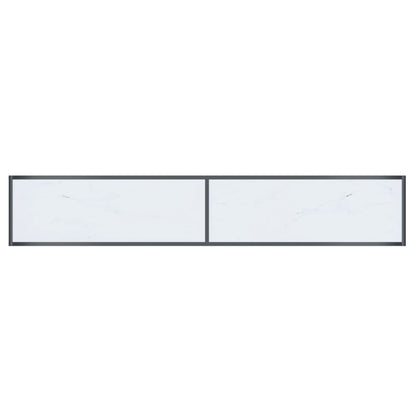 Avlastningsbord Konsollbord Hvit 200x35x75,5 cm herdet glass