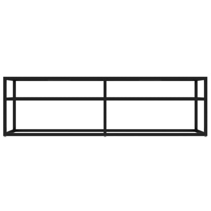 TV-benk svart 140x40x40,5 cm herdet glass