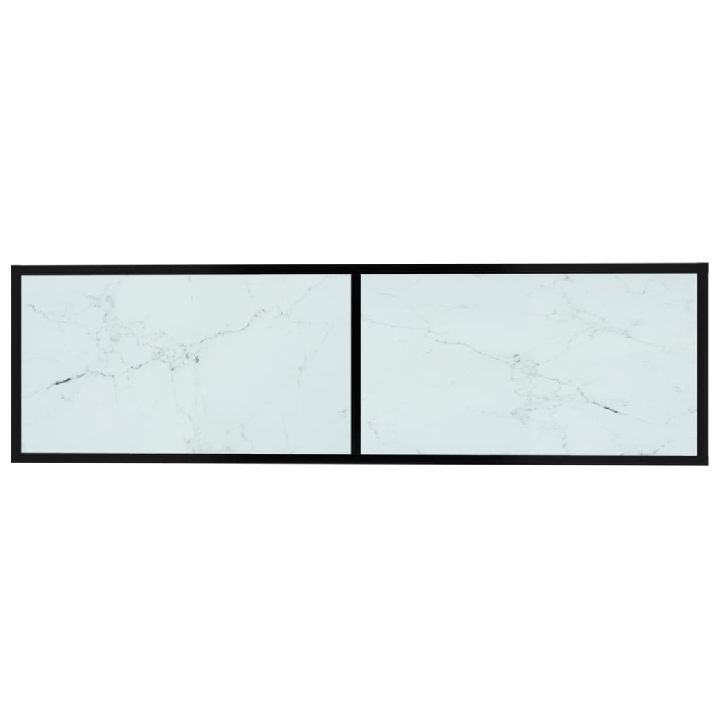 TV-Møbel Hvit TV-benk marmor 140x40x40,5 cm herdet glass