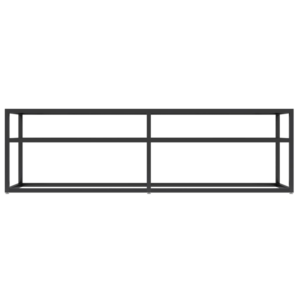 TV-benk svart marmor 140x40x40,5 cm herdet glass