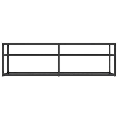 TV-benk svart marmor 140x40x40,5 cm herdet glass