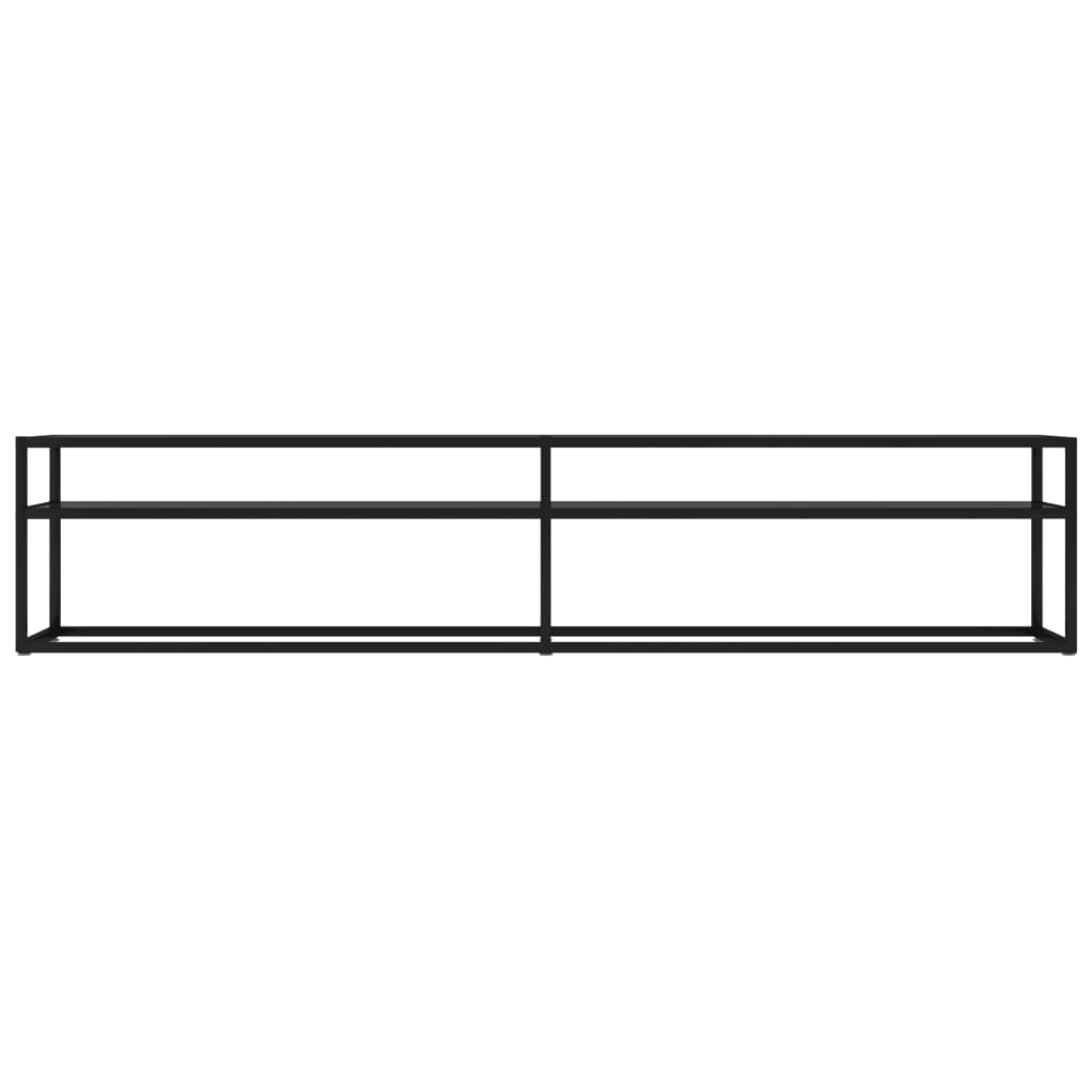 TV-benk svart 200x40x40,5 cm herdet glass