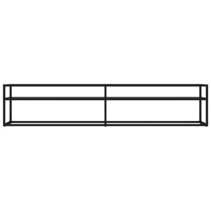 TV-benk svart 200x40x40,5 cm herdet glass