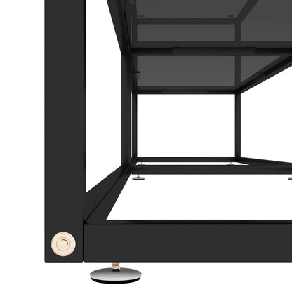 TV-Møbel Svart TV-benk 220x40x40,5 cm herdet glass