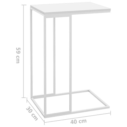 Sidebord hvit 40x30x59 cm konstruert tre