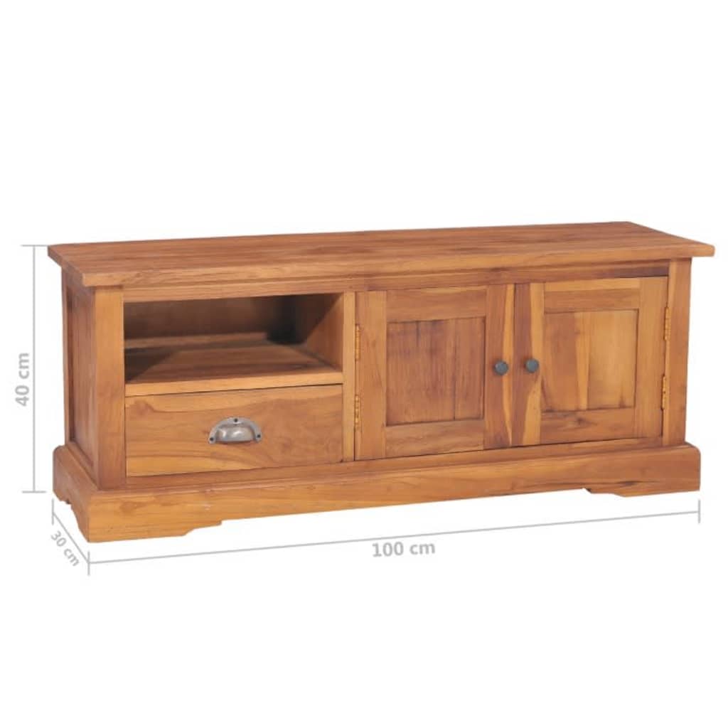 TV-benk 100x30x40 cm heltre teak