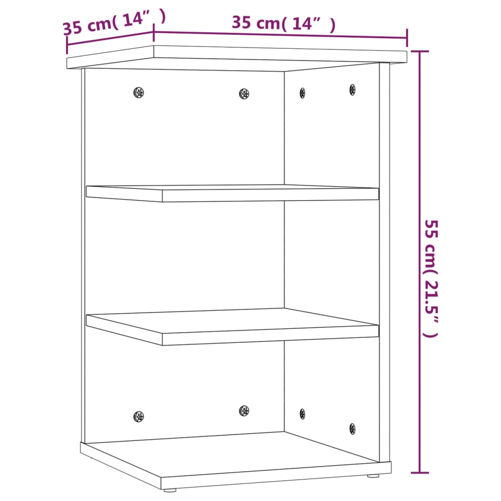 Skap sonoma eik 35x35x55 cm konstruert tre