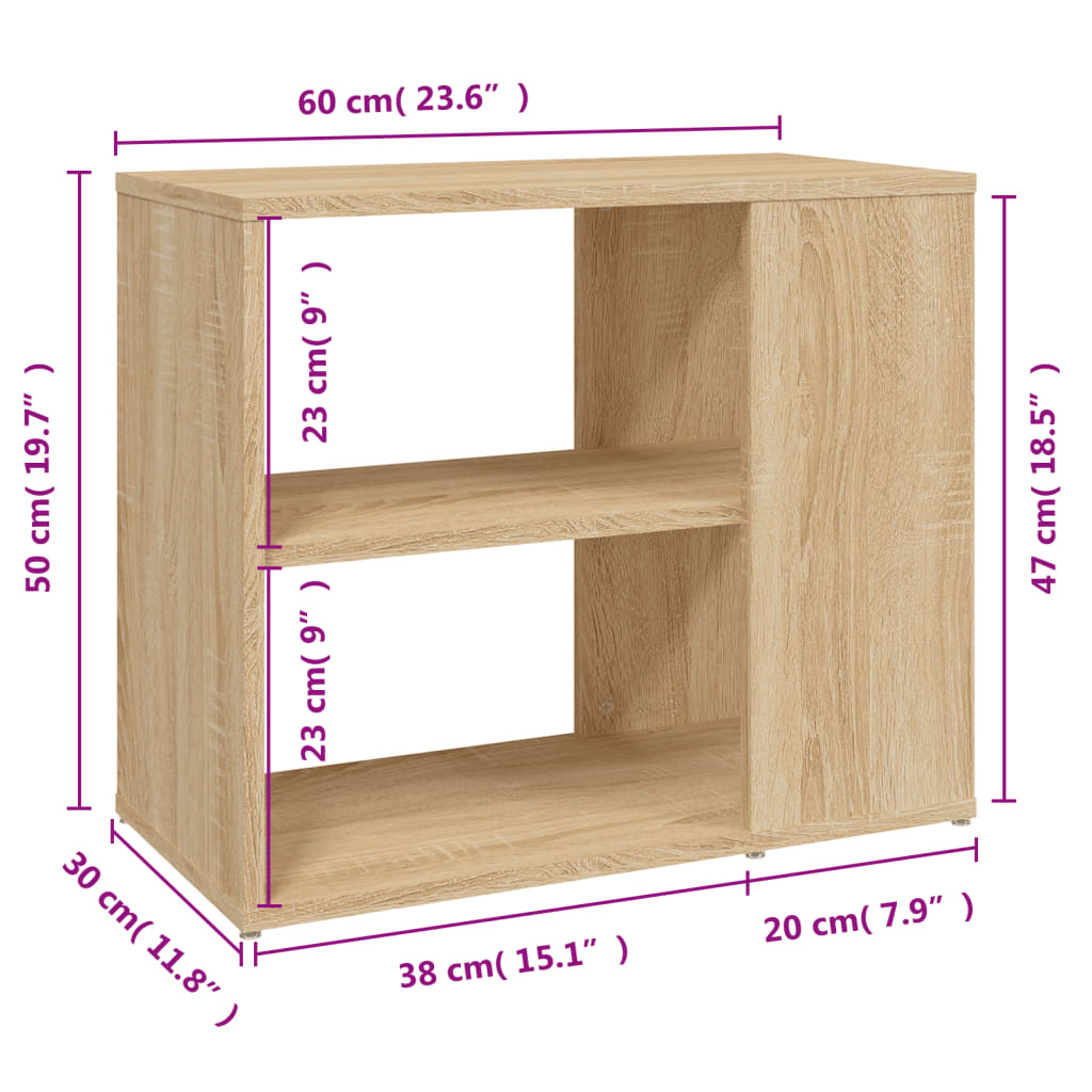 Skap sonoma eik 60x30x50 cm konstruert tre