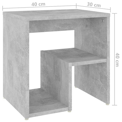 Nattbord Sengbord betonggrå 40x30x40 cm konstruert tre