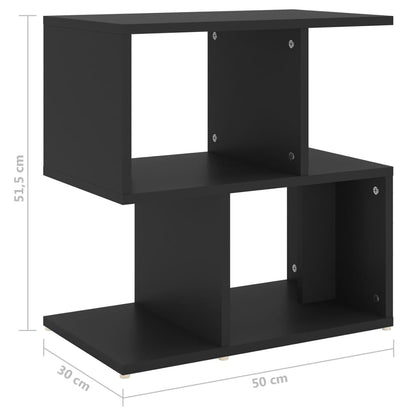 Nattbord Sengbord svart 50x30x51,5 cm konstruert tre