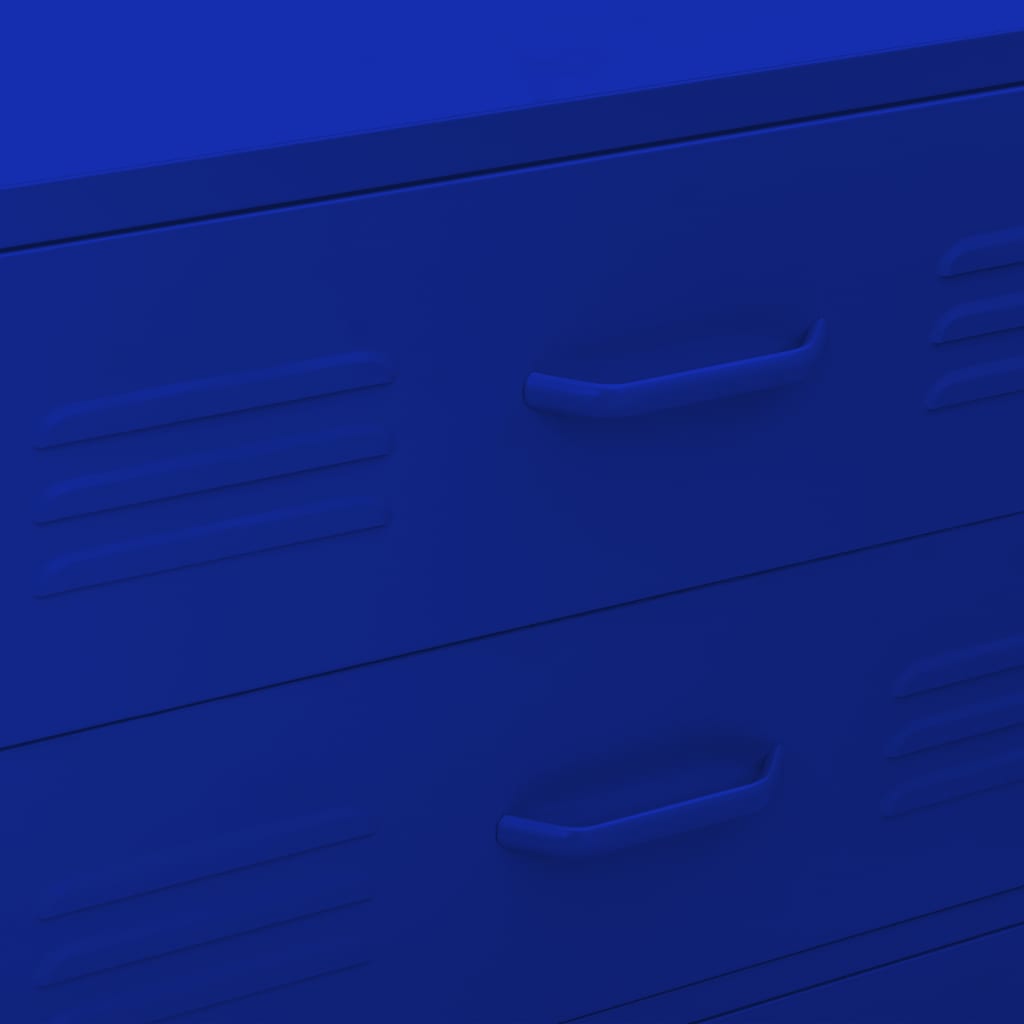 Kommode DIV. marineblå 80x35x101,5 cm stål