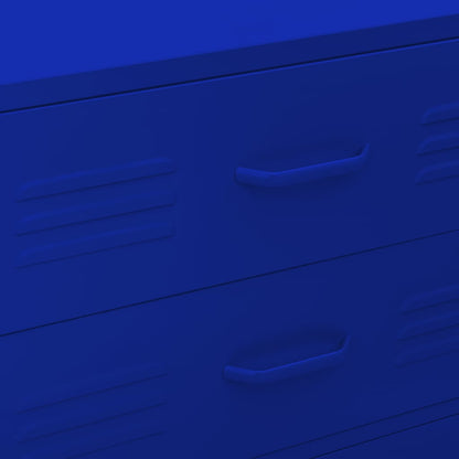 Kommode DIV. marineblå 80x35x101,5 cm stål