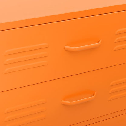 Kommode DIV. oransje 80x35x101,5 cm stål
