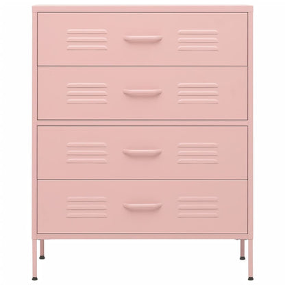 Kommode DIV. rosa 80x35x101,5 cm stål